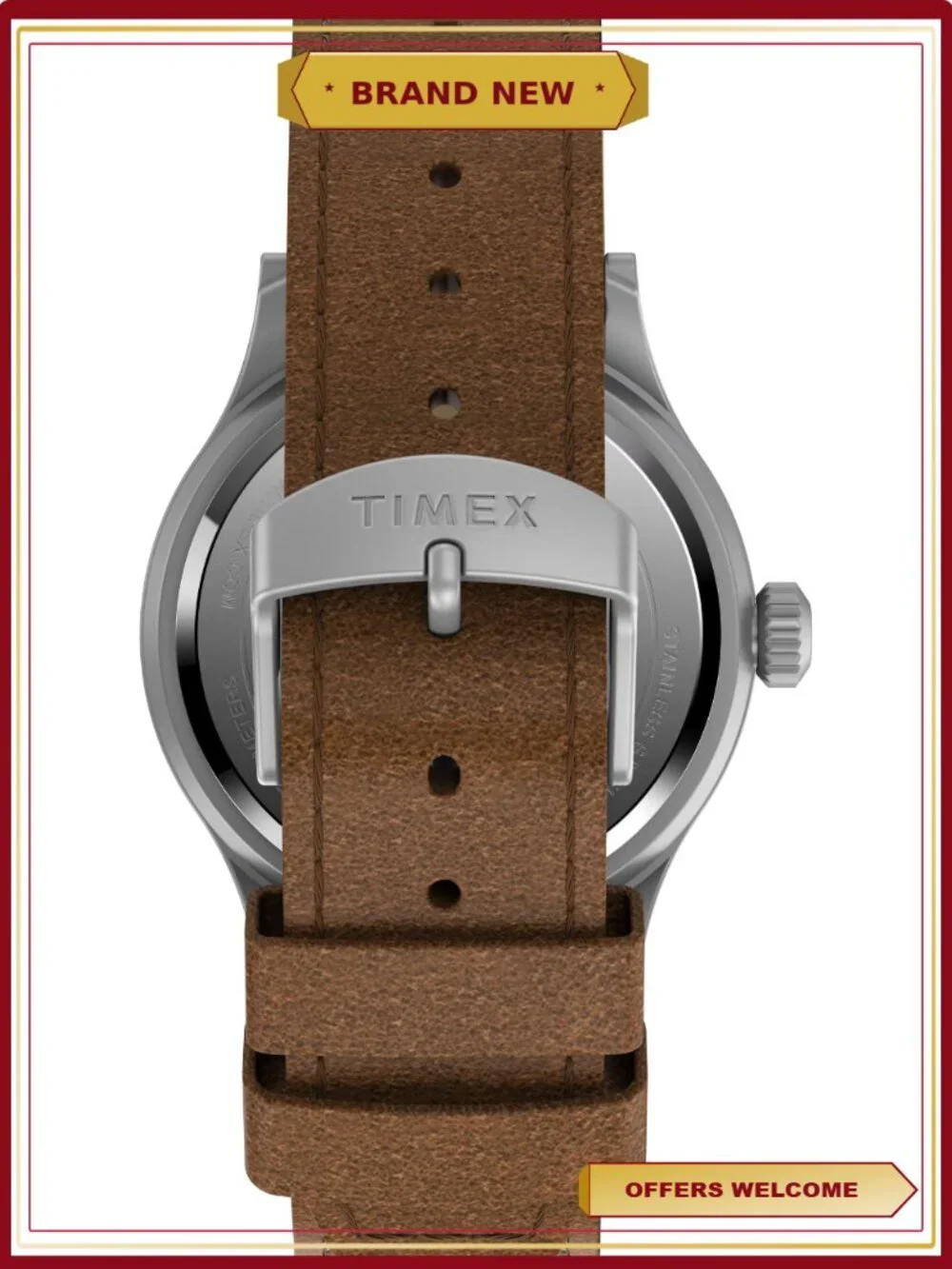 Men's Expedition Scout Brown Leather Strap Watch